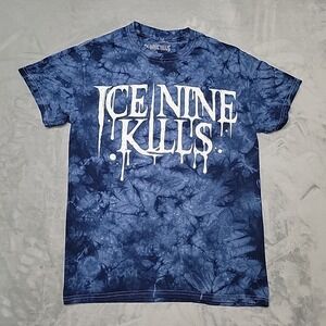 Ice Nine Kills Shirt Mens Small Blue Tie Dye Silence The Critics Horror Metal